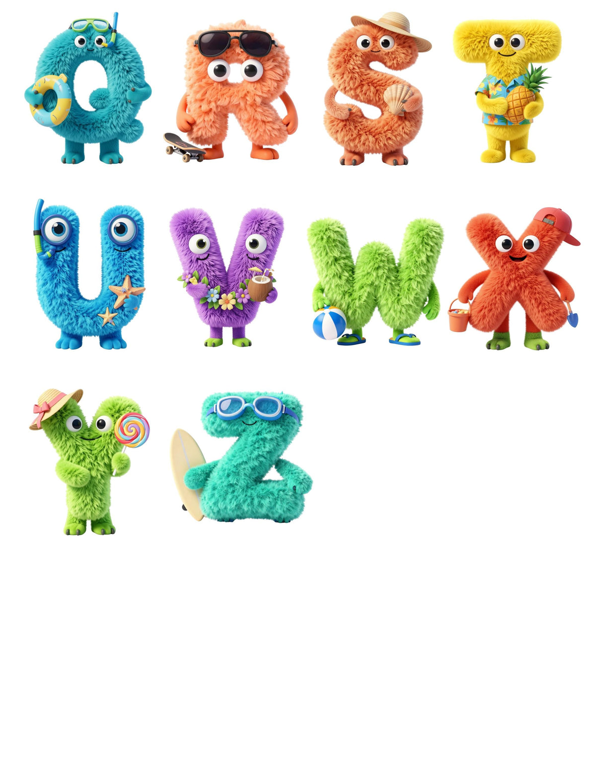 Personalised Kids Monster T-Shirt | Custom Name Summer Tee