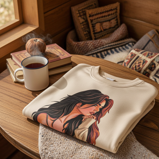 Anna heavyweight bookish sweatshirt in cottagecore style — Eternal Light