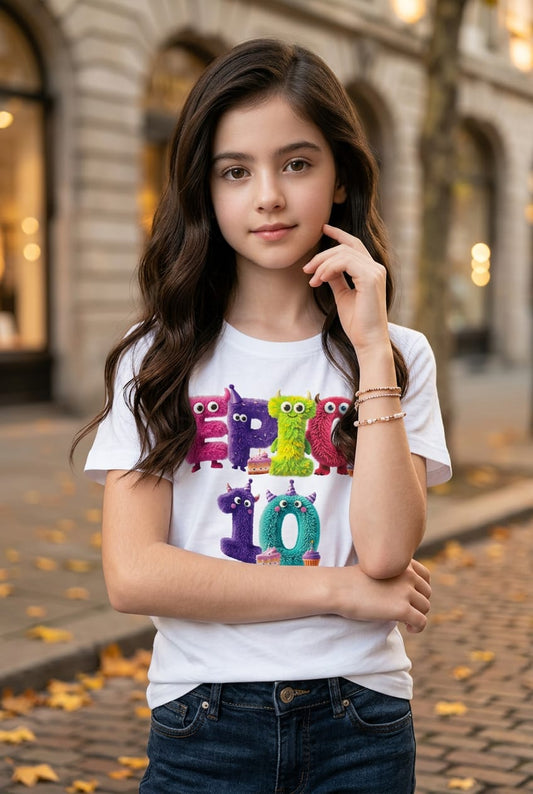 Personalised Monster Birthday T-Shirt | Custom Name & Age