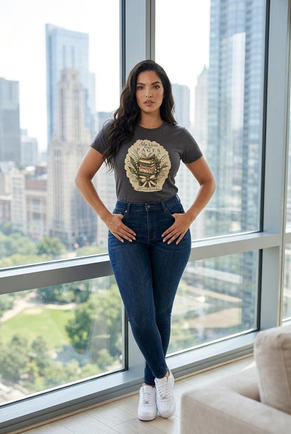 She Lives Between Pages T-Shirt | Bookish 280 GSM