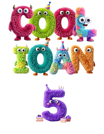 Personalised Monster Birthday T-Shirt | Custom Name & Age