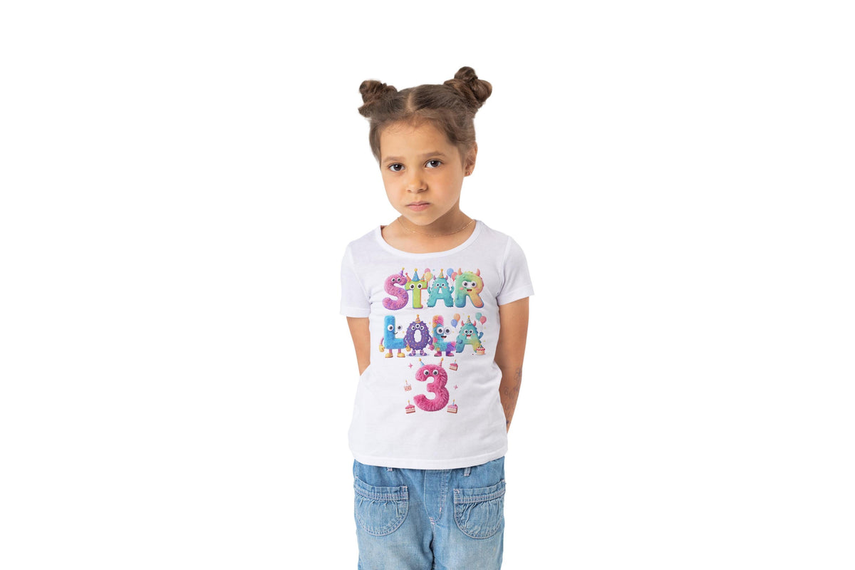 Personalised Monster Birthday T-Shirt | Custom Name & Age